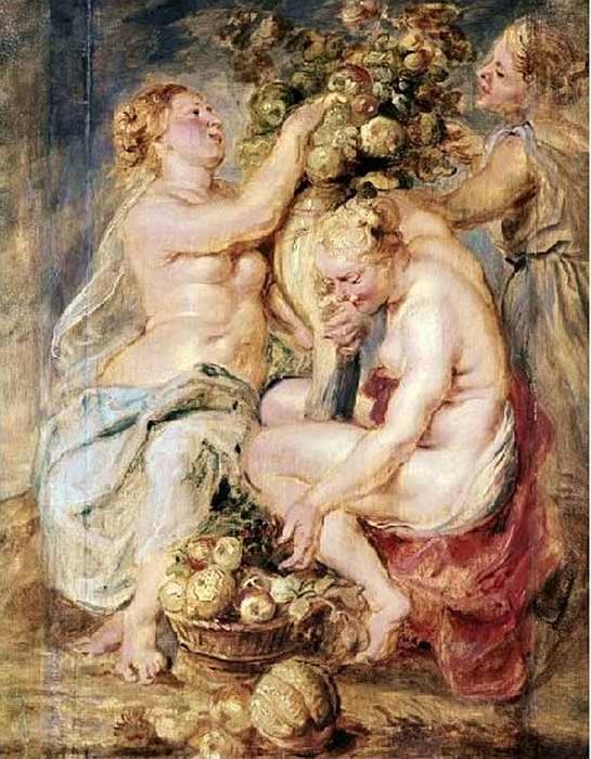 Peter Paul Rubens Ceres and Two Nymphs with a Cornucopia China oil painting art